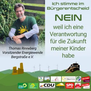 Ich stimme im Bürgerentscheid NEIN, weil ich eine Verantwortung für die Zukunft meiner Kinder habe